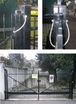 Disegno tecnico SISTEMA DI SICUREZZA ANTICADUTA per cancelli a battente foto