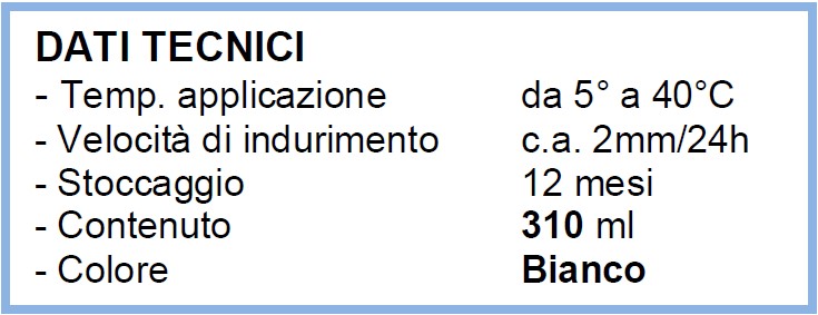 Tabella dati Sigillante acrilico effetto intonaco
