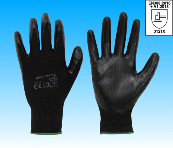 GUANTI NYLON SPALMATI IN POLIURETANO -NERI-